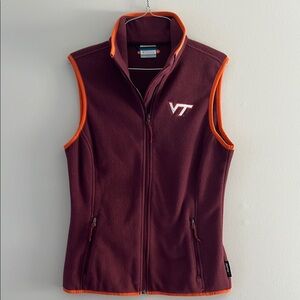Colosseum Maroon and Orange VT Fleece Vest